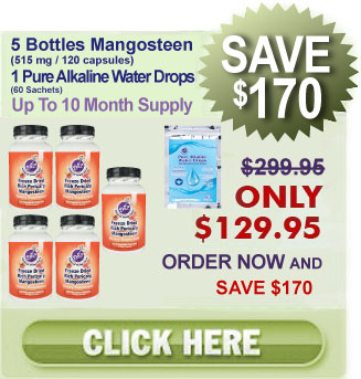 Existing Client Special 5 Bottles Of Our Freeze Dried Rich Pericarp Mangosteen With 1 Pure Alkaline Water Drops For $129.95